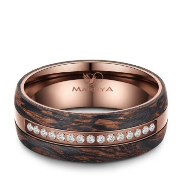 Damenring Carbon Bronce Design CB-03