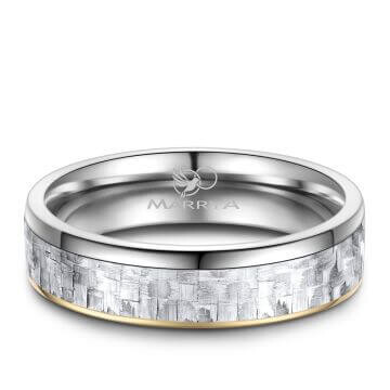 Herrenring Tutan Carbon grau Marrya CA-09