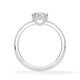 Ring Classic Hidden Halo Tropfen Weißgold Rubin 1903