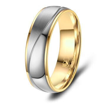 Herrenring Titan Gelb plattiert TI26