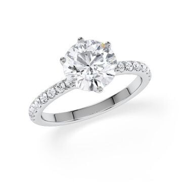 Hollywood Ring Brillant Weißgold Rubin 1888