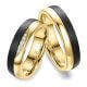 Trauringe Partnerringe Gelbgold Carbon Zirkonia CA12