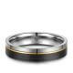 Einzelring Herren liegend Black Titanium BT-02