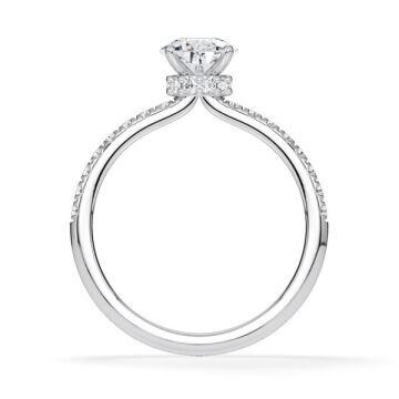 Ring Veiled Halo Tropfen Diamant Platin Rubin 1894