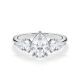 Diamantring Three Stone Lab-Grown Tropfen Pear Platin RU-1876