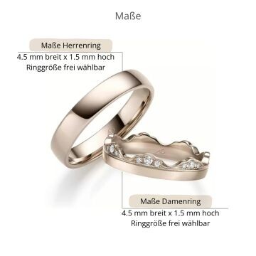 Trauringe Haselnussgold Brillant AG31394