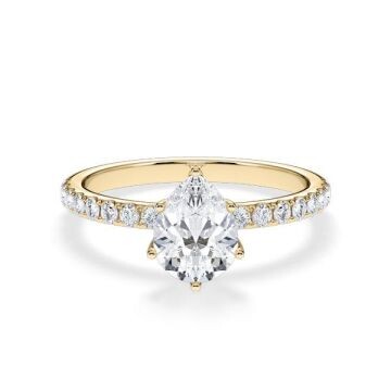 Hollywood Ring Classic Tropfen Gelbgold RU-1884