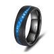 Eheringe Black Titanium Blue Ocean Zirkonia BT-17