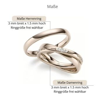 Trauringe Haselnussgold Dots Brillant AG31392