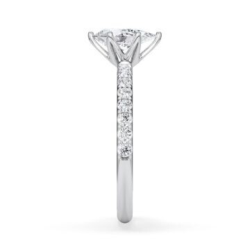 Hollywood Ring Tropfen Diamant Weißgold Rubin 1884