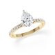 Ring Veiled Halo Tropfen Diamant Gelbgold Rubin 1894