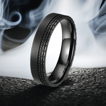 Herrenring Black Titanium BT10