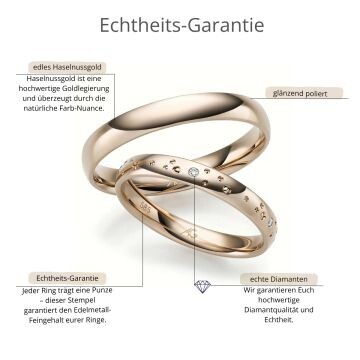 Trauringe Haselnussgold Dots Brillant AG31312