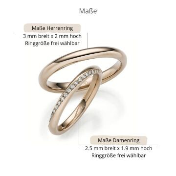 Trauringe Haselnussgold Brillant AG31311