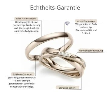 Trauringe Haselnussgold Dots Brillant AG31392