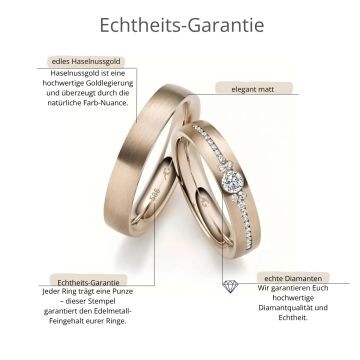 Trauringe Haselnussgold Brillant AG31329