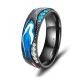 Eheringe Black Titanium Blue Ocean Zirkonia BT-15