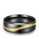 Einzelring Herren liegend Black Titanium BT-03