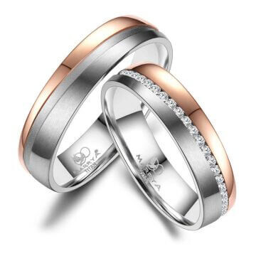 Partnerringe Trauring Titan Rosé Fuge Marrya TI-27