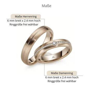 Trauringe Haselnussgold Brillant AG28524