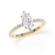 Ring Classic Hidden Halo Marquise Diamant Gelbgold Rubin 1901