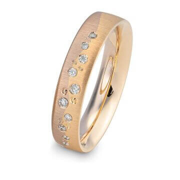 Eheringe Wave Sunrise & Blush Brillant 0,96 ct.
