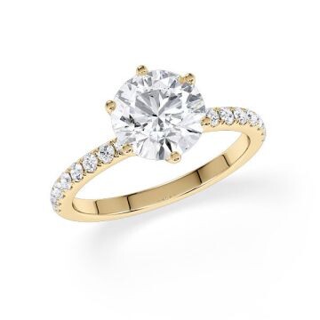 Hollywood Ring Brillant Gelbgold Rubin 1888