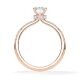Diamantring Veiled Halo Radiant Rotgold Rubin 1896