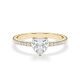 Verlobungsring Gelbgold mit Herz-Diamant von Rubin RU-1900