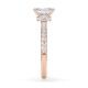 Diamantring Veiled Halo Radiant Rotgold Rubin 1896
