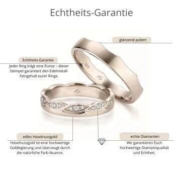Trauringe Haselnussgold Brillant AG31571