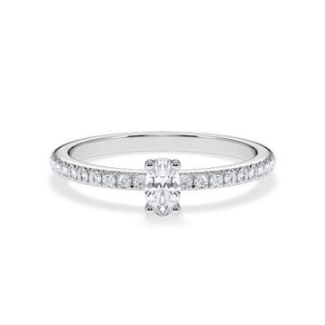 Verlobungsring Hidden Halo Oval Platin RU-1902