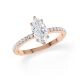 Ring Classic Hidden Halo Marquise Diamant Rotgold Rubin 1901