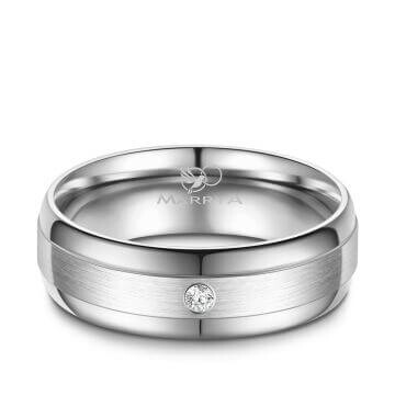 Trauringe Partnerringe Edelstahl Zirkonia ES02
