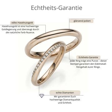 Trauringe Haselnussgold Brillant AG31311