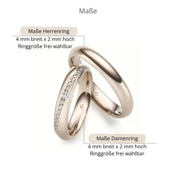 Trauringe Haselnussgold Brillant AG31383