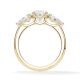 Diamantring Three Stone Lab-Grown Tropfen Pear Gelbgold RU-1876