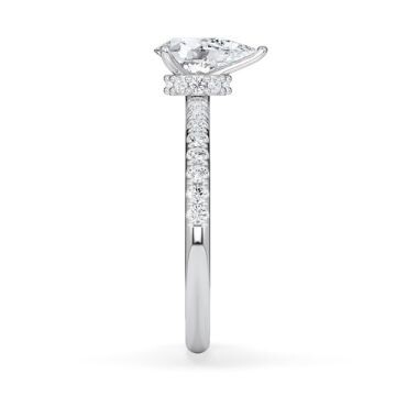 Ring Veiled Halo Tropfen Diamant Platin Rubin 1894