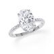 Ring Classic Hidden Halo Oval Platin Rubin 1902