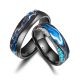 Eheringe Black Titanium Blue Ocean Zirkonia BT-15