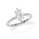 Ring Classic Hidden Halo Marquise Diamant Platin Rubin 1901