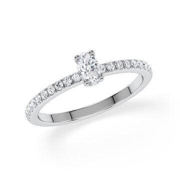 Verlobungsring Hidden Halo Oval Platin RU-1902