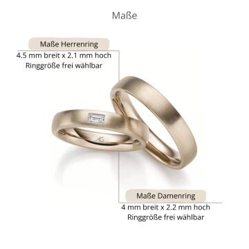 Trauringe Haselnussgold Fantasie Baguette AG31303