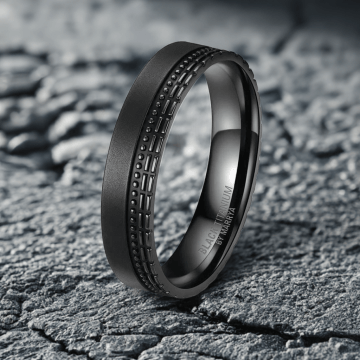 Herrenring Black Titanium BT10