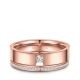 Eheringe Partnerringe Memoire Edelstahl Rot Set ES-E44