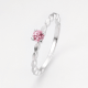 Verlobungsring Fantasy Weißgold Safir Pink