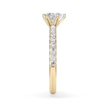 Hollywood Ring Herz Diamant Gelbgold Rubin 1887