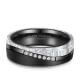 Black Titanium Carbon Damenring Marrya BT-12