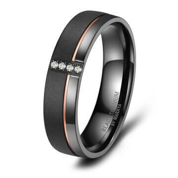 Einzelring Damen Black Titanium BT-04