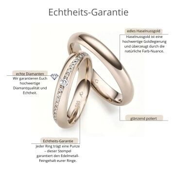 Trauringe Haselnussgold Brillant AG31383